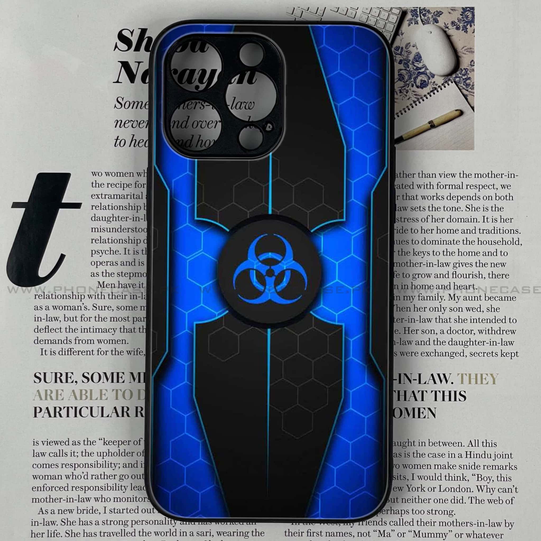 iPhone 15 Pro - Biohazard Sign Series - Premium Printed Glass soft Bumper shock Proof Case