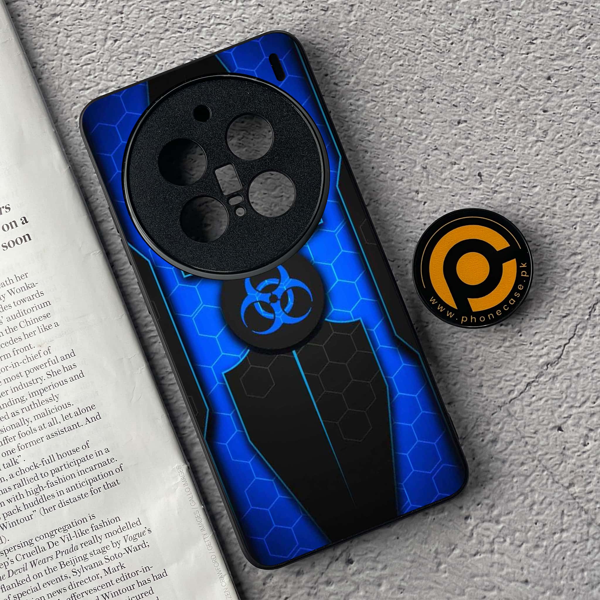 Vivo X200 Pro - Biohazard Sign Series - Premium Metal  Printed soft Bumper shock Proof Case