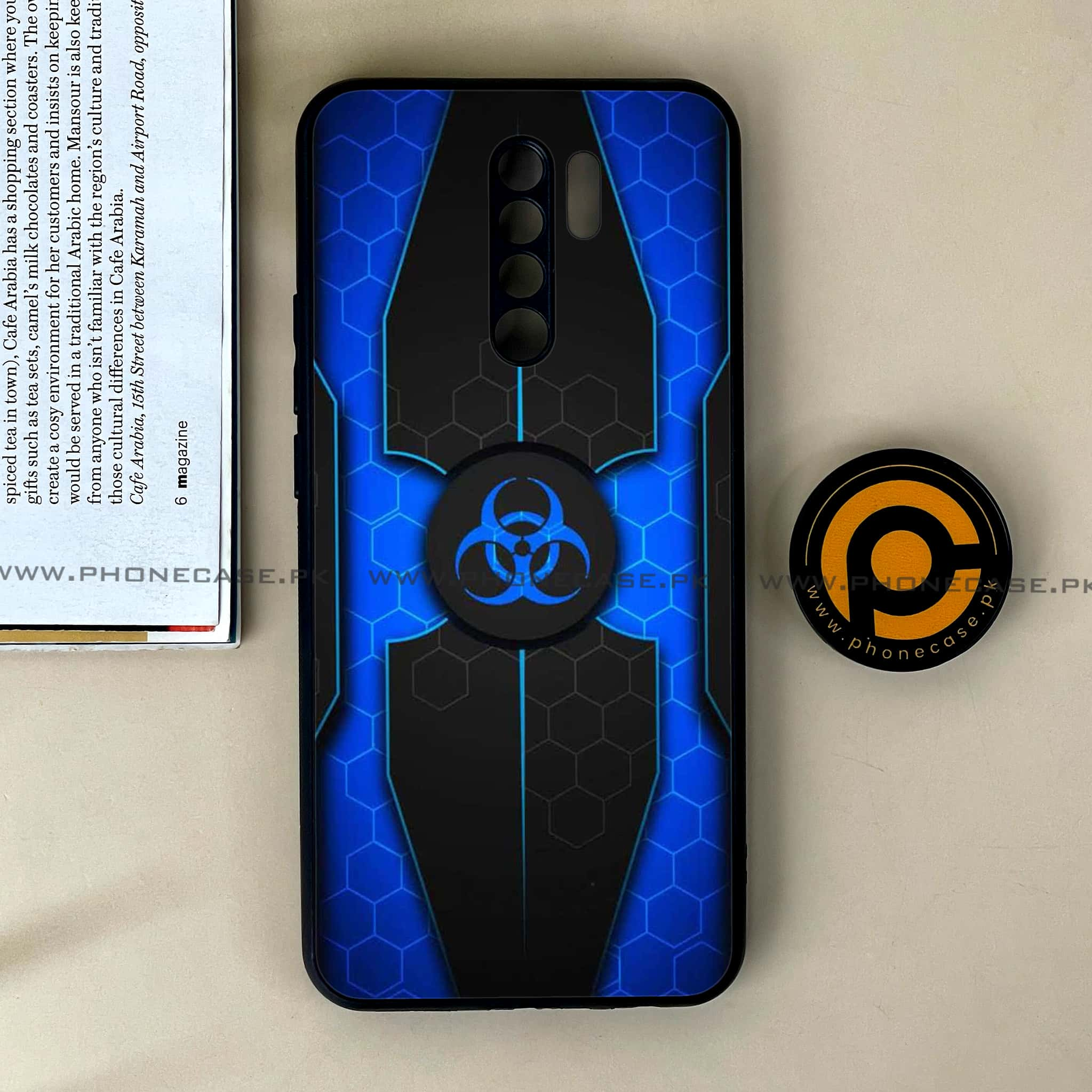 Xiaomi Redmi 9 - Biohazard Sign Series - Premium Printed Glass soft Bumper shock Proof Case