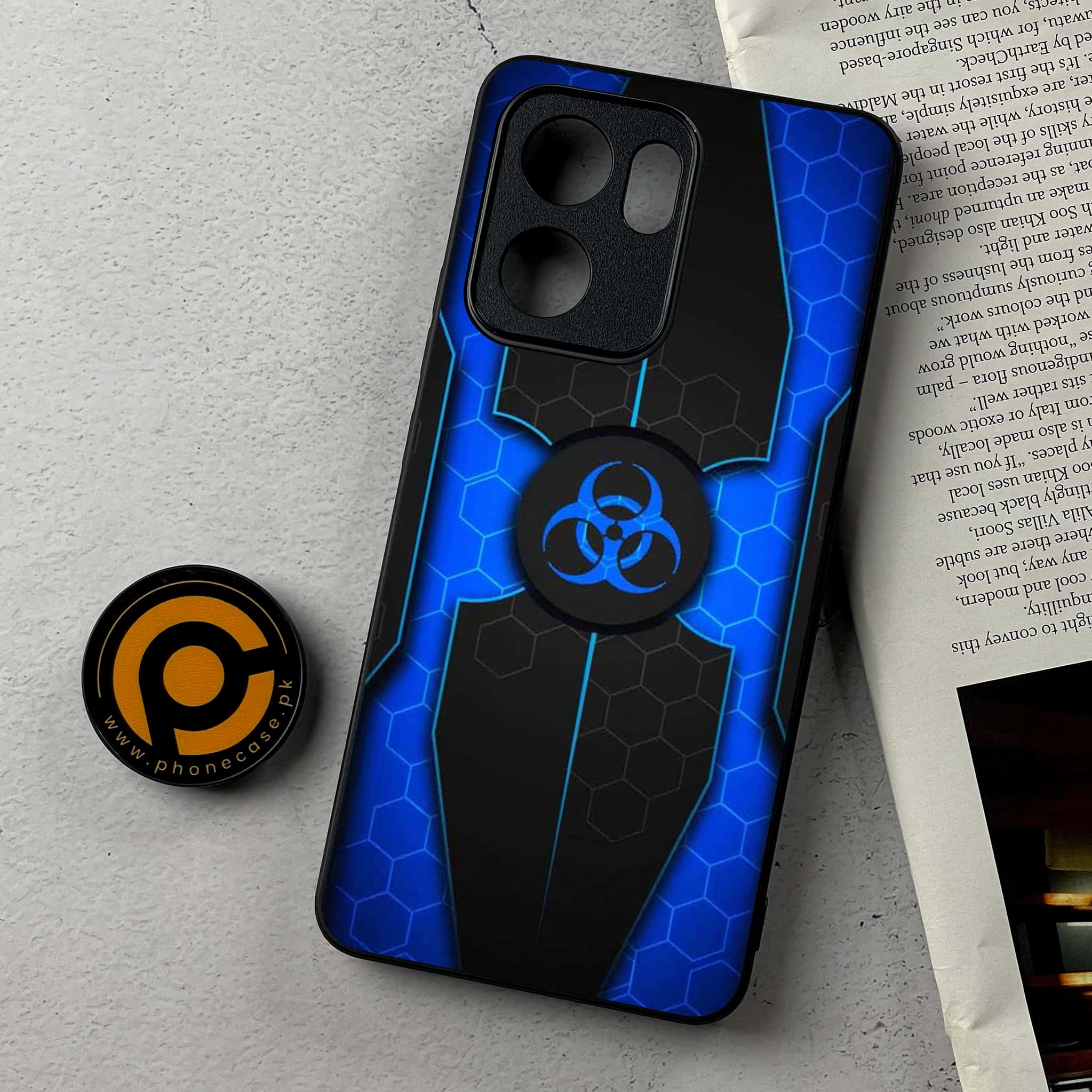 Oppo Reno 13F - Biohazard Sign Series - Premium Metal Printed Soft Bumper Shockproof Case