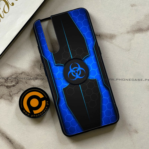 Vivo V15 Pro - Biohazard Sign Series - Premium Printed Glass soft Bumper shock Proof Case