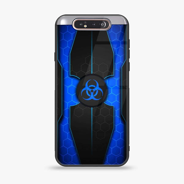Samsung Galaxy A80 - Biohazard Sign Series - Premium Printed Glass soft Bumper shock Proof Case