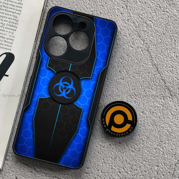 Tecno Spark 20C - Biohazard Sign Series - Premium Printed Glass soft Bumper shock Proof Case