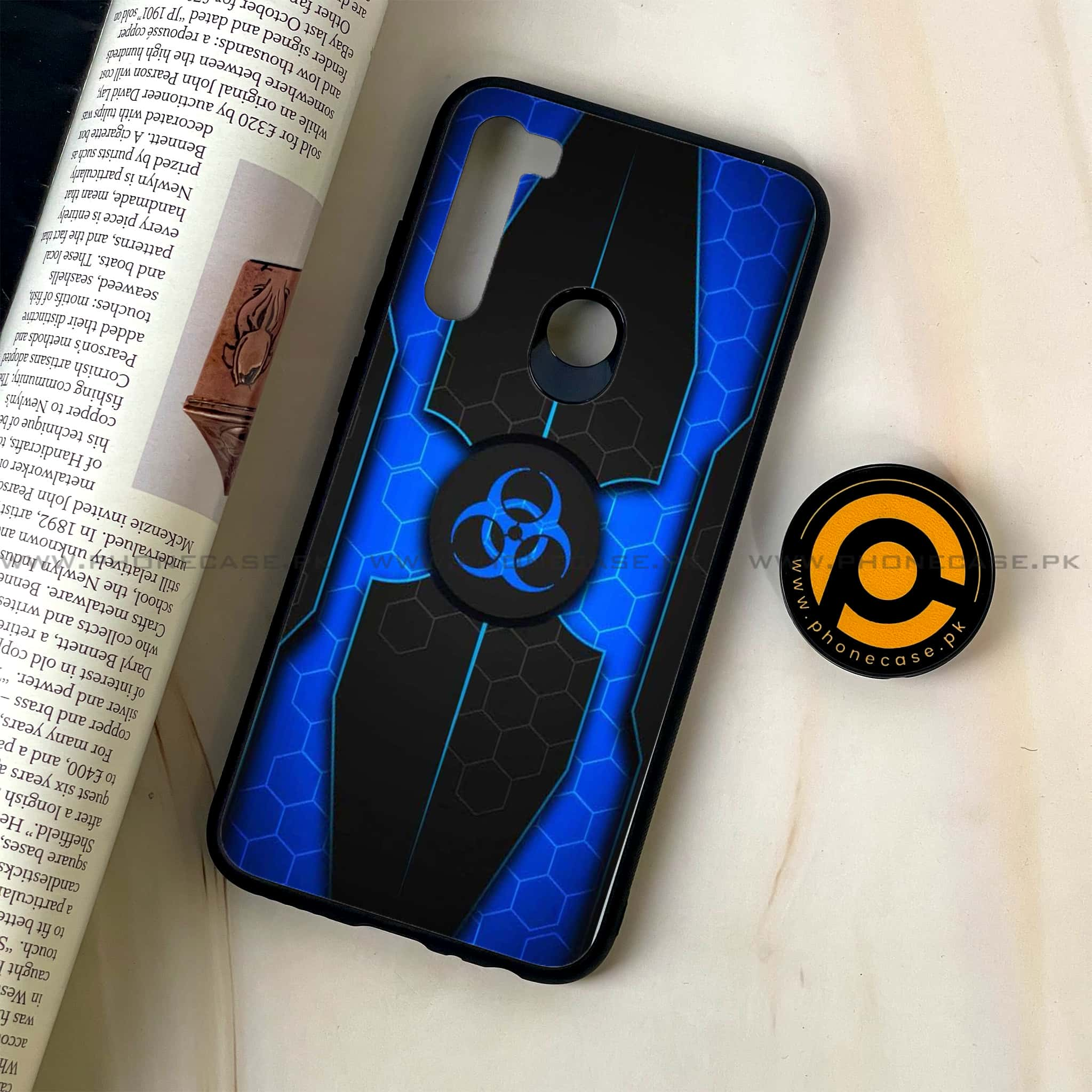 Redmi Note 8 - Biohazard Sign Series - Premium Printed Glass soft Bumper shock Proof Case