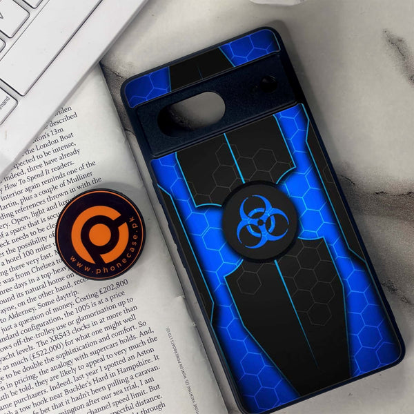 Google Pixel 7 - Biohazard Sign Series - Premium Metal Printed soft Bumper Shock Proof Case
