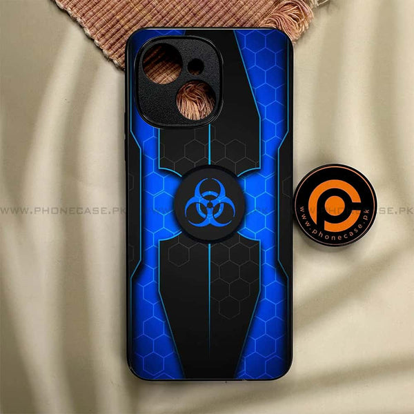 Tecno Spark 40C - Biohazard Sign Series - Premium Metal Printed soft Bumper shock Proof Case  CS-42025