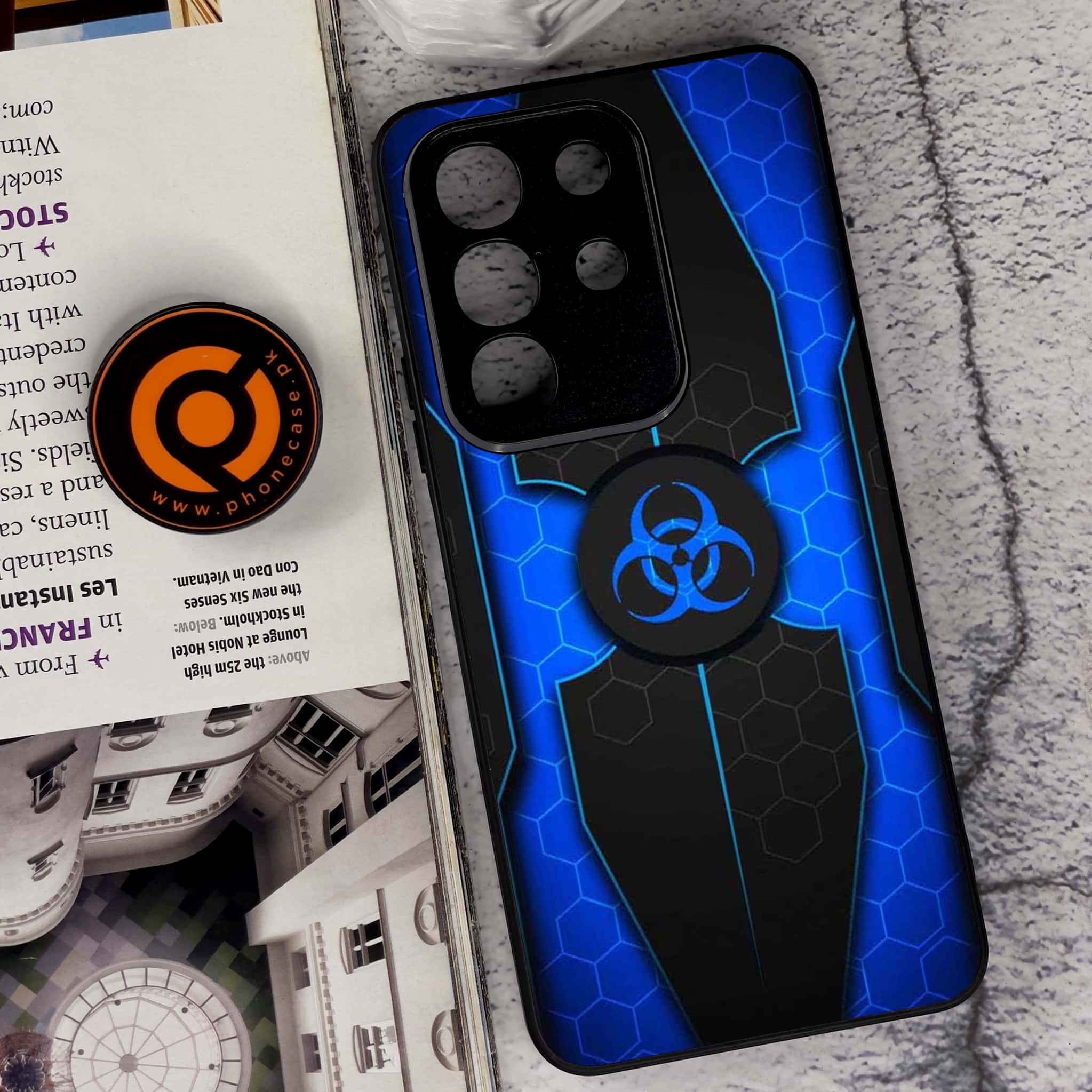 Vivo Y29 4G - Biohazard Sign Series - Premium Metal Printed soft Bumper Shock Proof Case