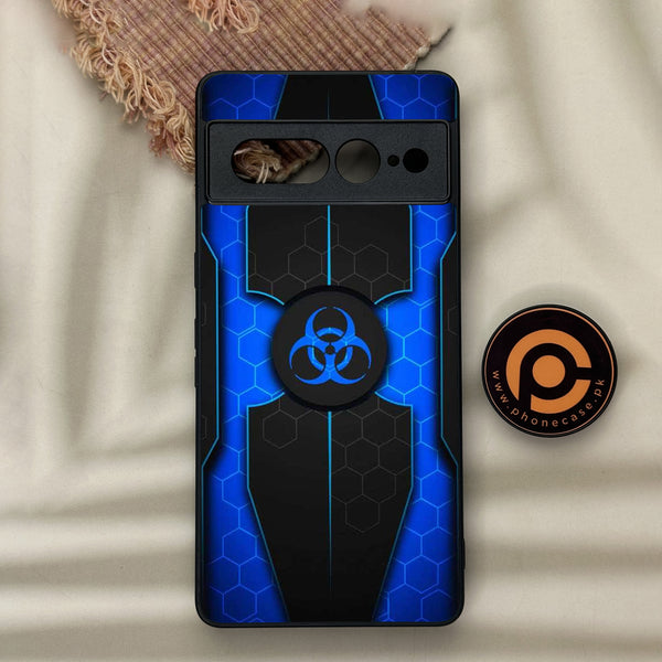 Google Pixel 7 Pro - Biohazard Sign Series - Premium Metal Printed soft Bumper Shock Proof Case