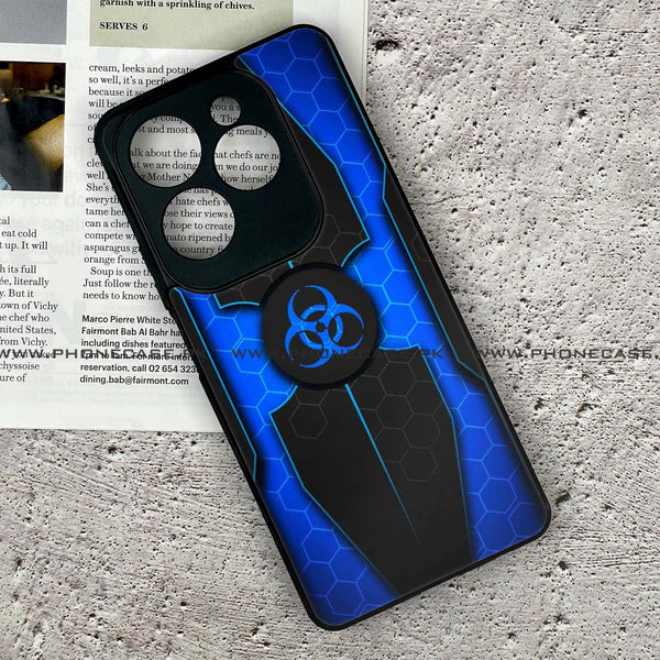 Infinix Hot 40/Hot 40 Pro - Biohazard Sign Series - Premium Printed Glass soft Bumper shock Proof Case CS-21426