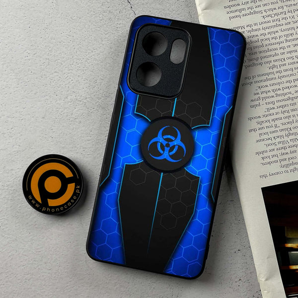 Oppo A5x - Biohazard Sign Design 1  - Premium Metal Printed Soft Bumper Shockproof Case  CS-36421