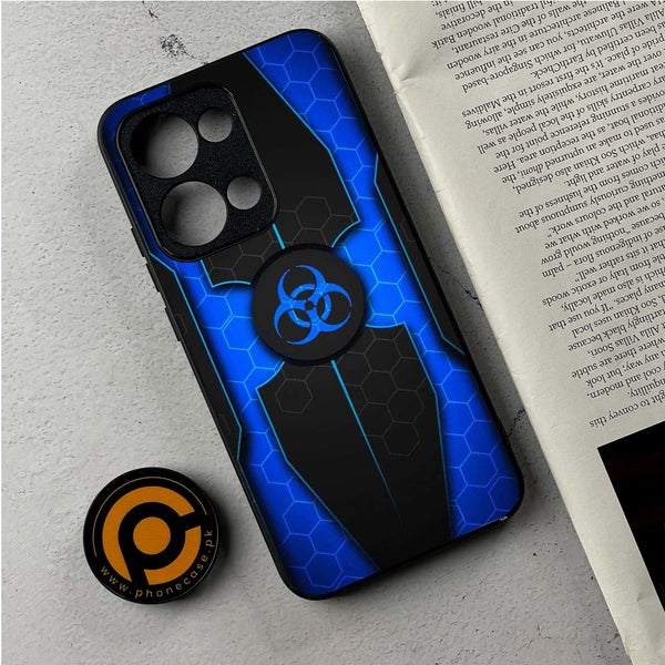 Oppo Reno 13 - Biohazard Sign Series - Premium Metal Printed Soft Bumper Shockproof Case