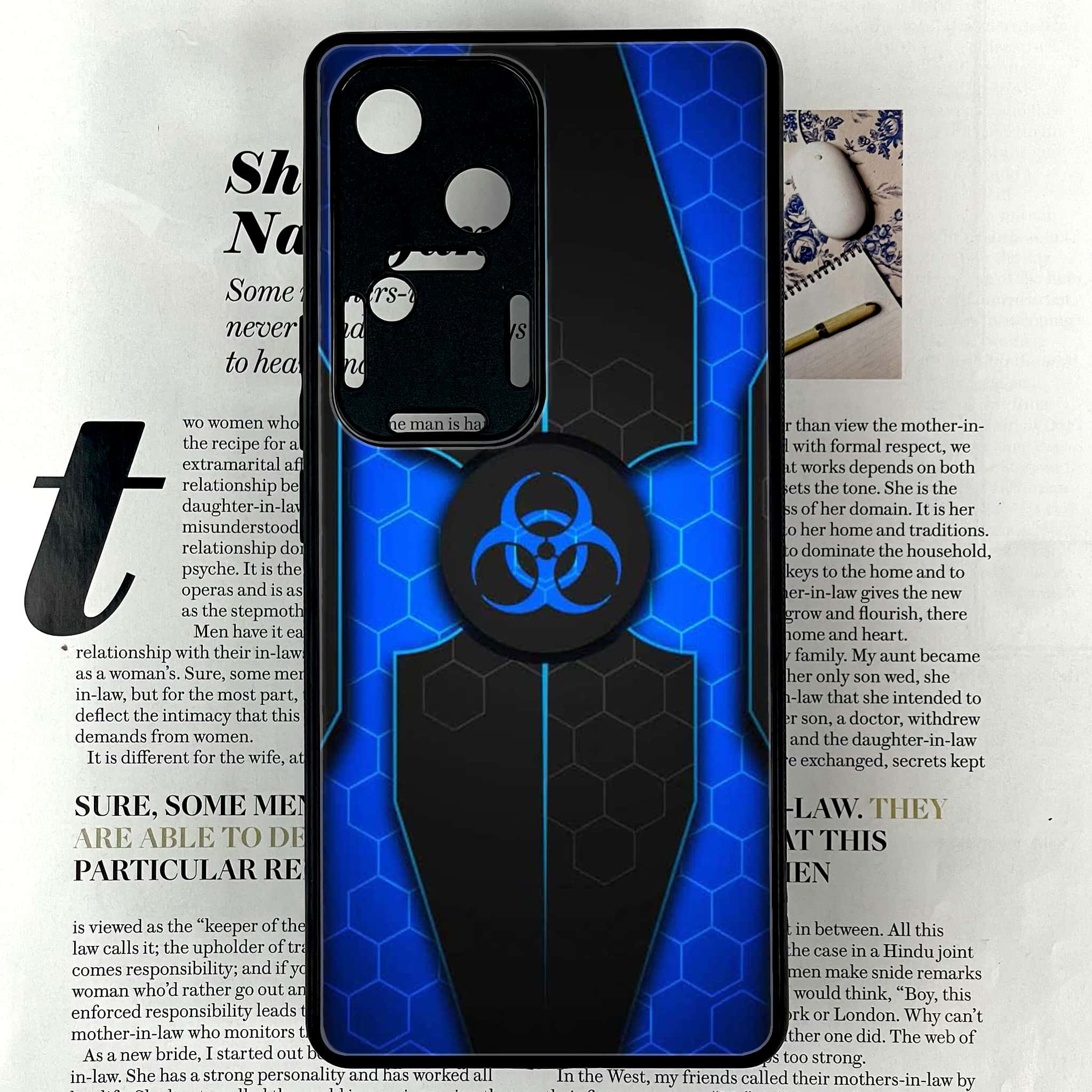 Vivo V30 - Biohazard Sign Series - Premium Printed Glass soft Bumper shock Proof Case