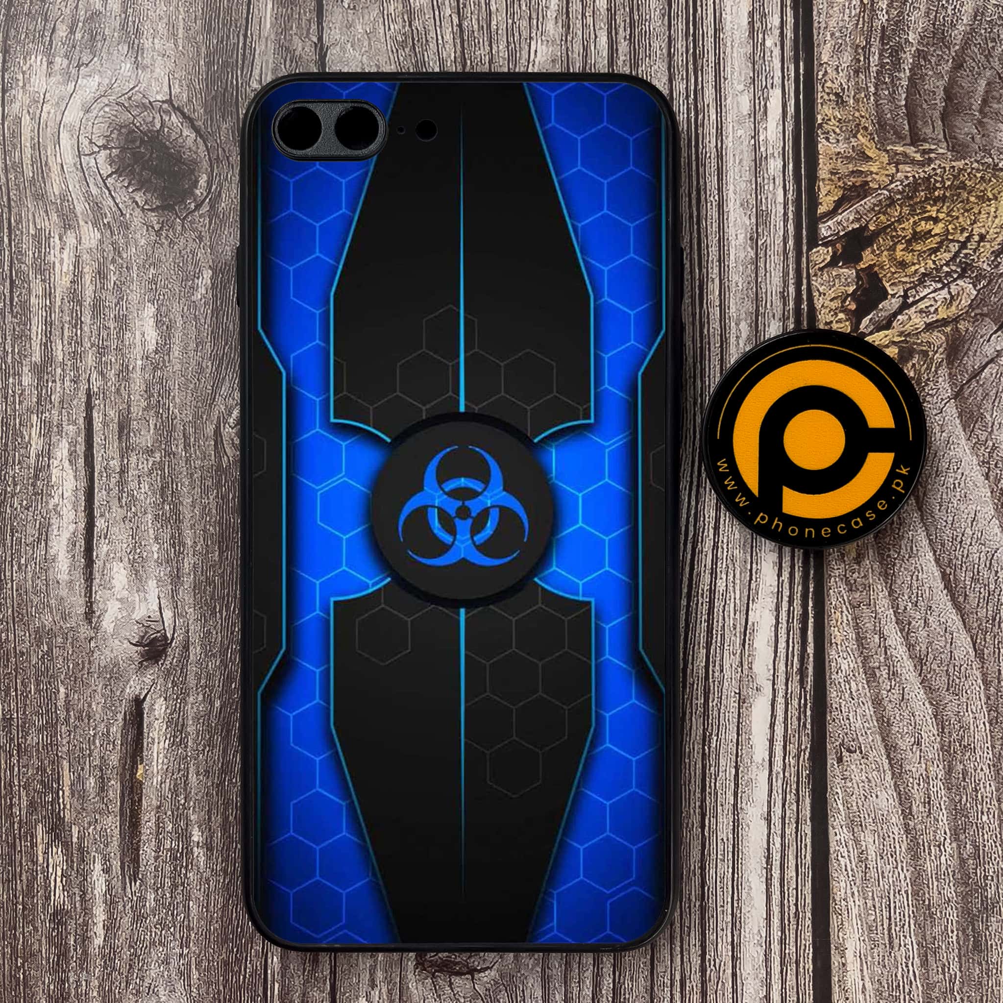 iPhone 7 Plus - Biohazard Sign Series - Premium Metal Printed soft Bumper shock Proof Case