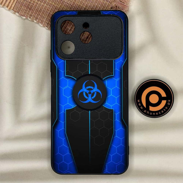 Tecno Spark 40 - Biohazard Sign Series - Premium Metal Printed soft Bumper shock Proof Case