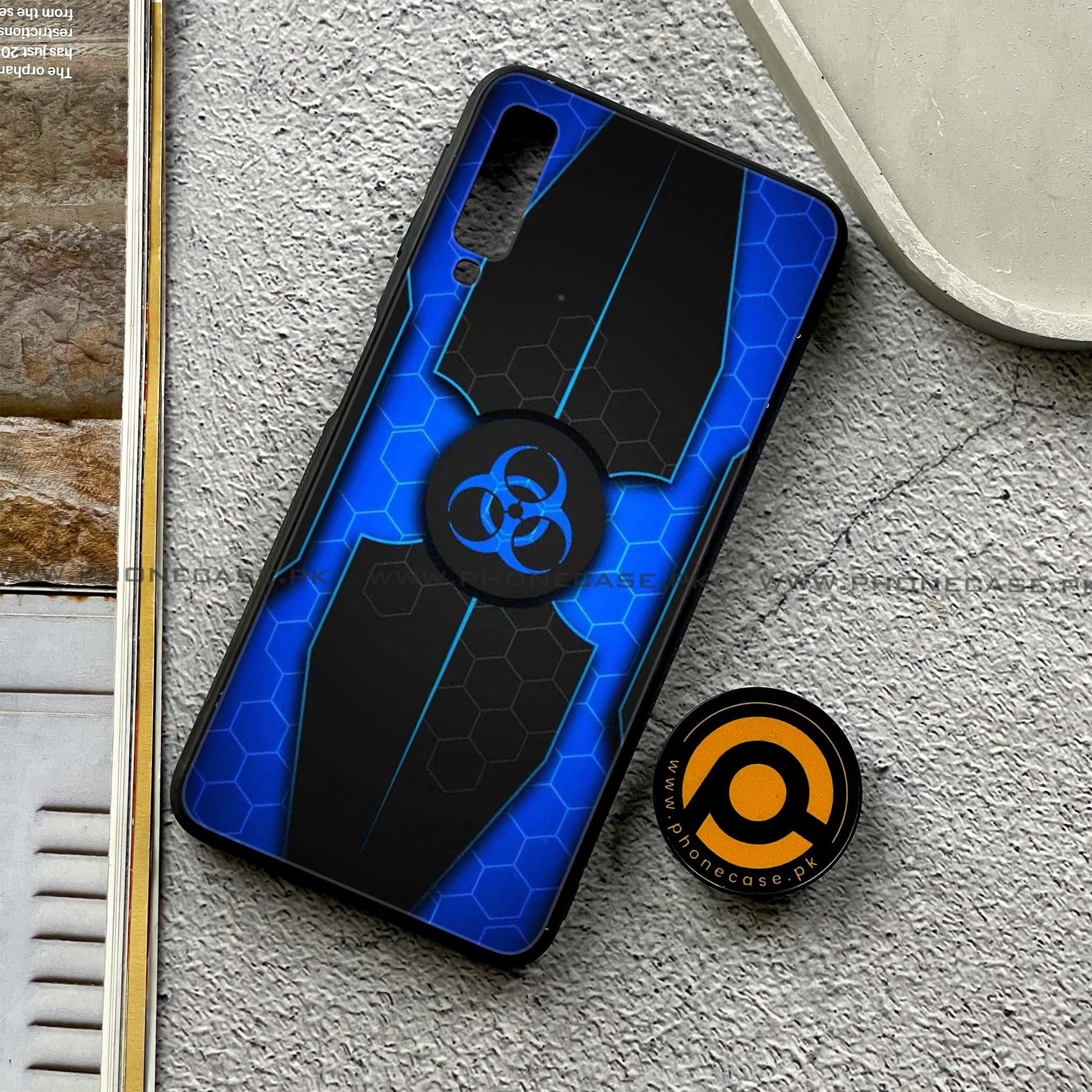 Galaxy A7 2018 - Biohazard Sign Series - Premium Printed Metal soft Bumper shock Proof Case