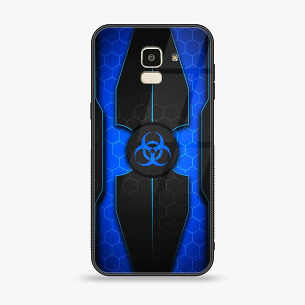 Samsung Galaxy J6 (2018) - Biohazard Sign Design 1 - Premium Printed Glass soft Bumper shock Proof Case CS-7497