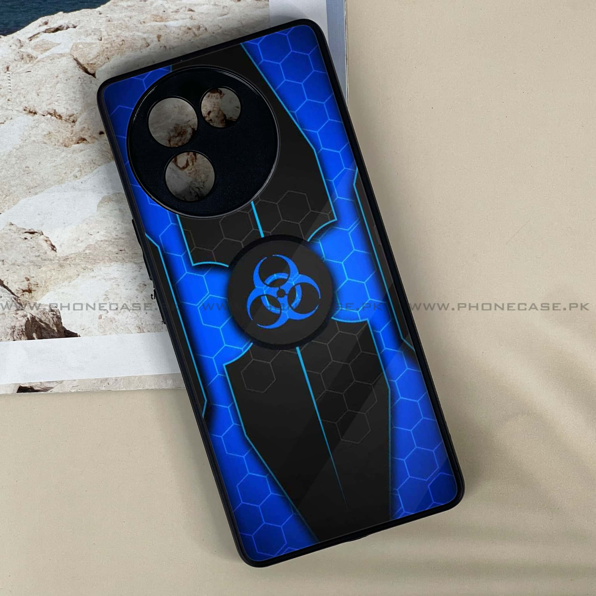 Vivo V30E - Biohazard Sign Series - Premium Printed Metal soft Bumper shock Proof Case