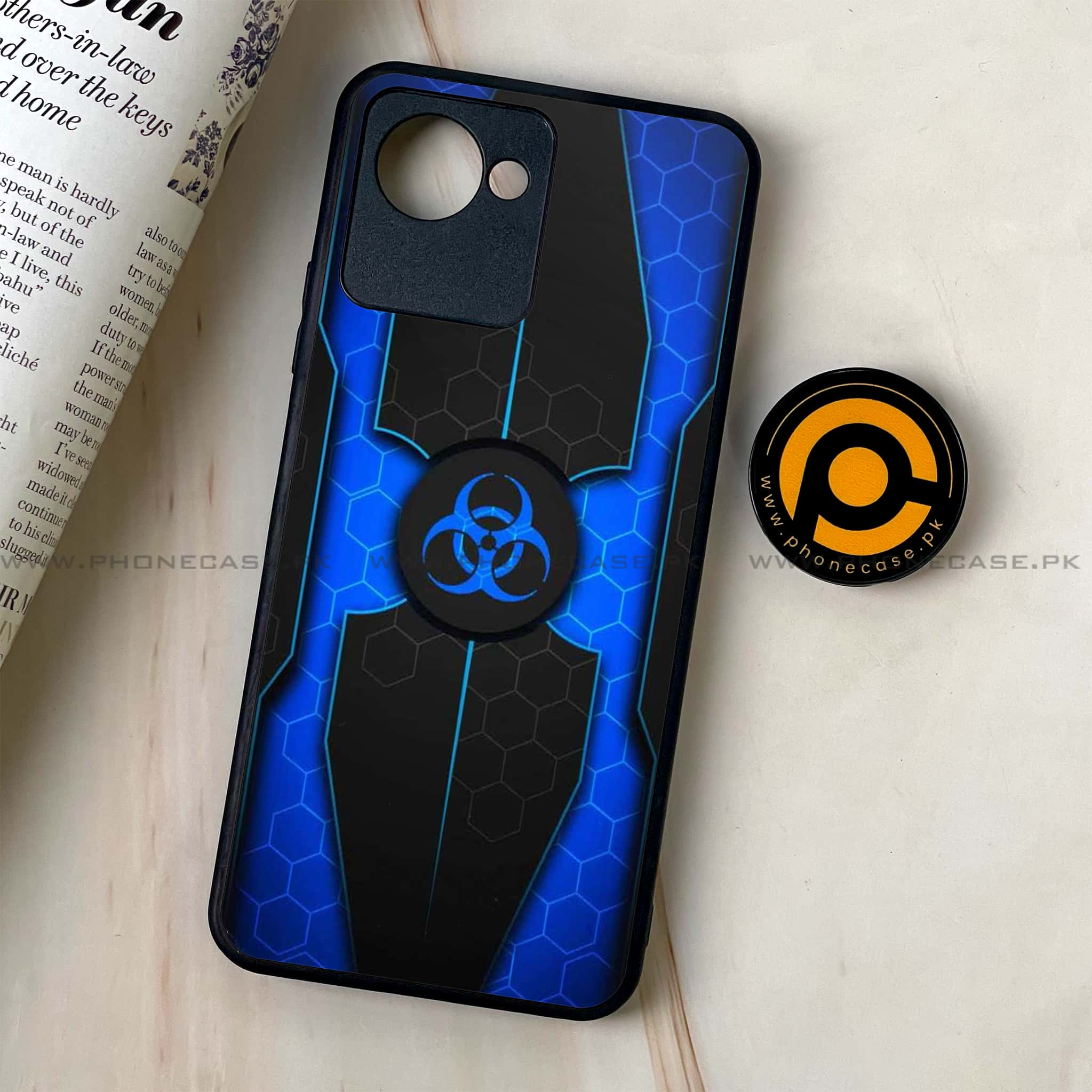 Realme C30 - Biohazard Sign Series - Premium Printed Glass soft Bumper shock Proof Case