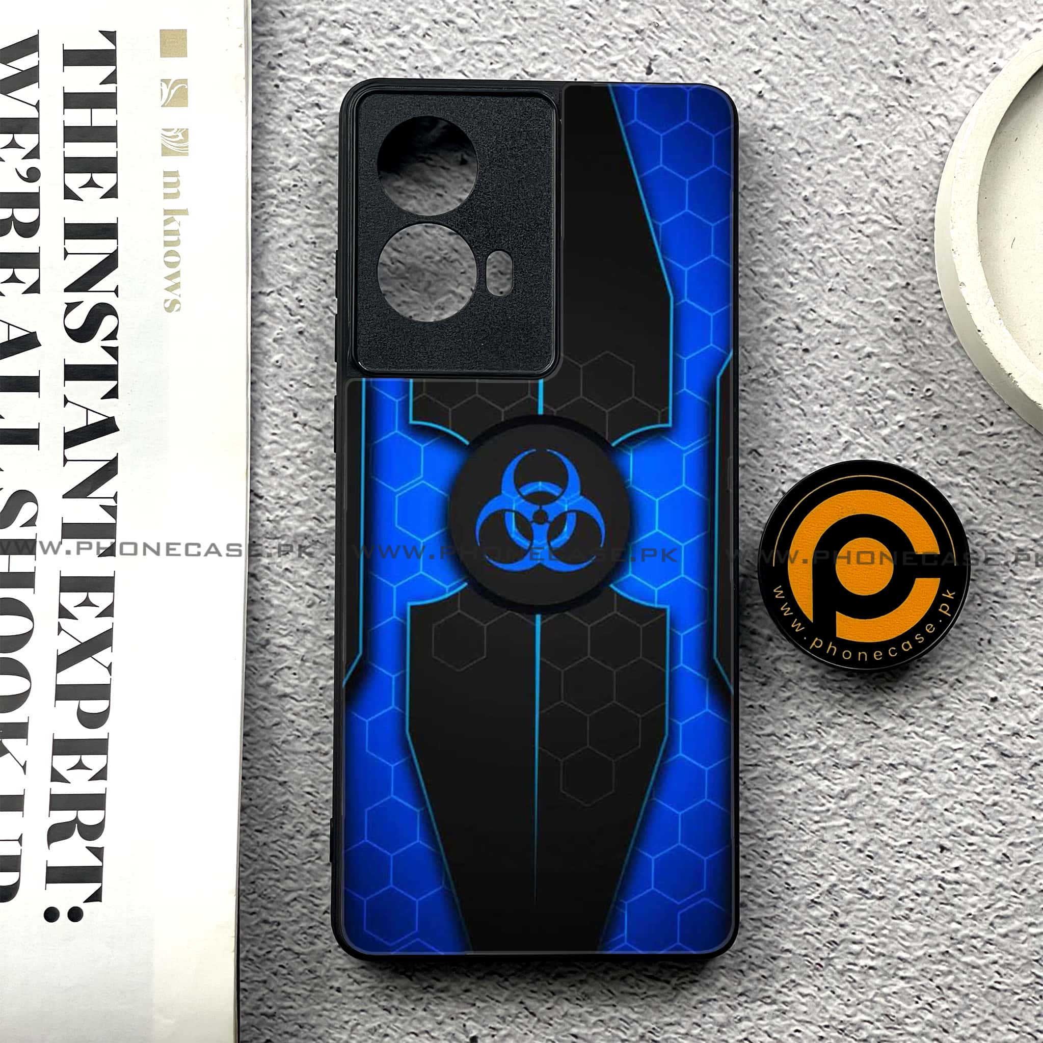 Moto G85 - Biohazard Sign Series - Premium Printed Glass soft Bumper shock Proof Case