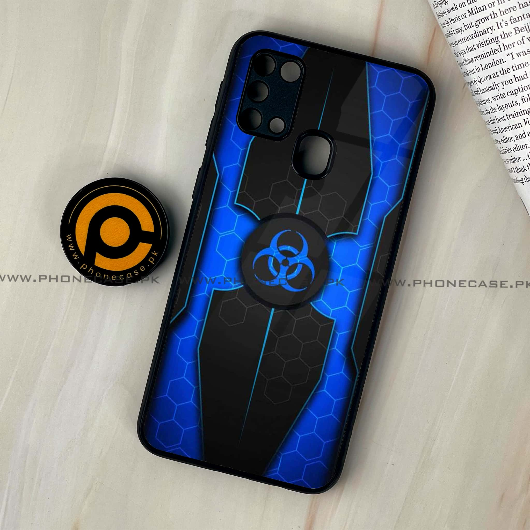 Galaxy M31 - Biohazard Sign Series - Premium Printed Glass soft Bumper shock Proof Case