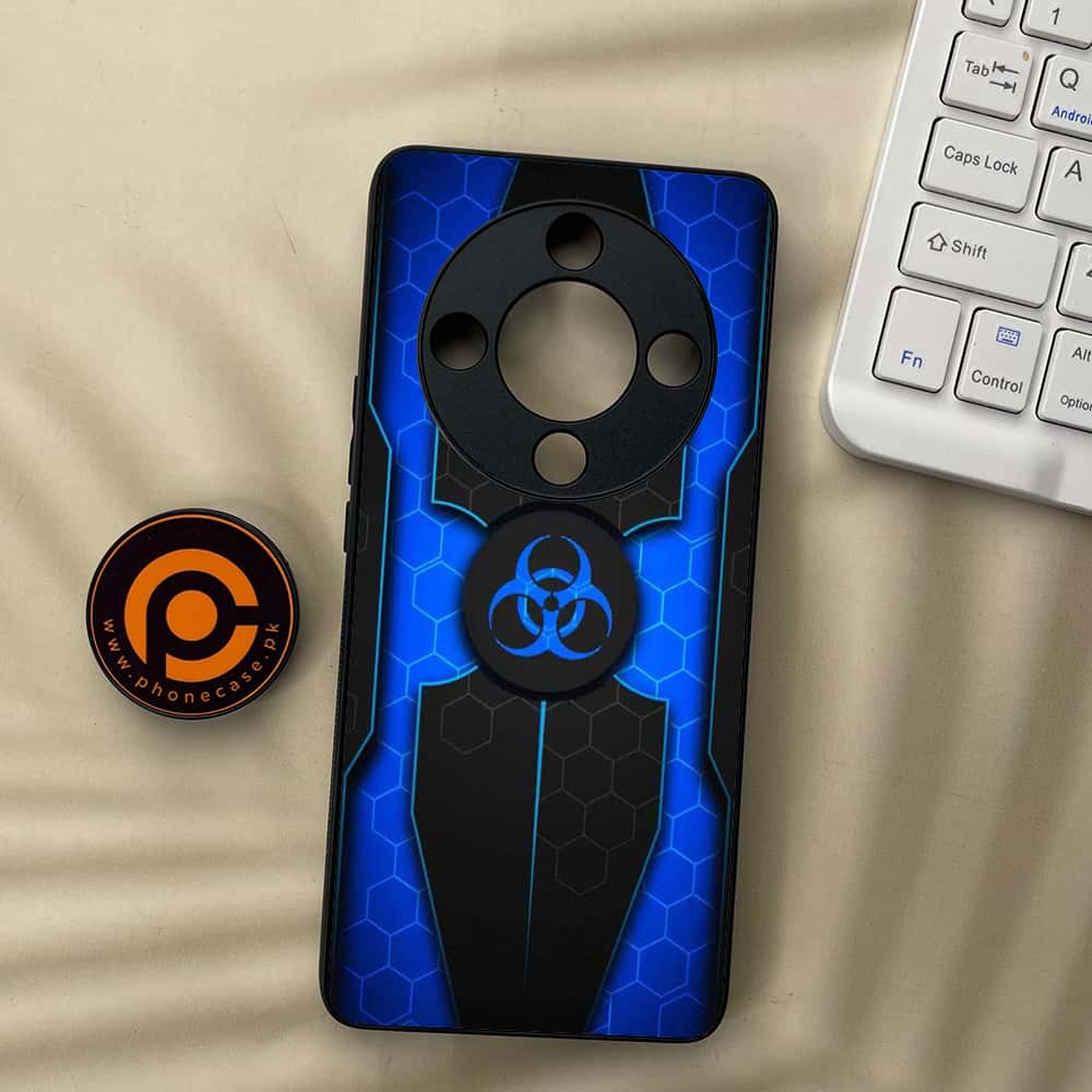 HONOR X9b 5G - Biohazard Sign Series - Premium Metal  Printed soft Bumper shock Proof Case