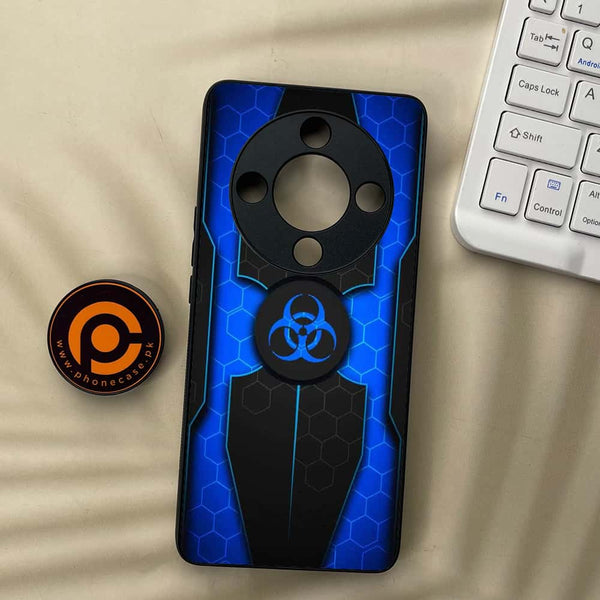 HONOR X9b 5G - Biohazard Sign Series - Premium Metal  Printed soft Bumper shock Proof Case