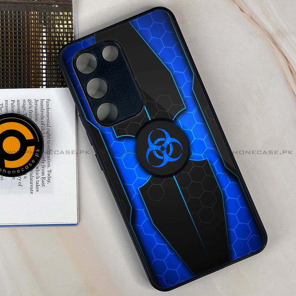 Vivo Y100 - Biohazard Sign Series - Premium Printed Glass soft Bumper shock Proof Case