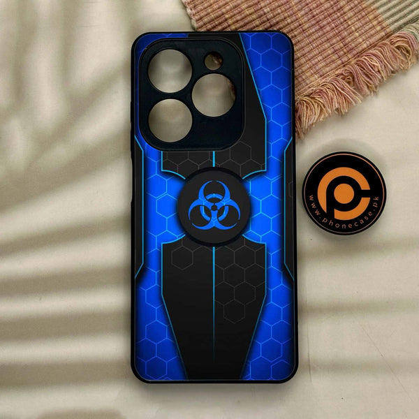 Tecno Spark GO 2024/ Smart 8/ Spark 20/ 20c/ Pop 8/ Hot 40i - Biohazard Sign Design 1 - Premium Metal Printed soft Bumper Shock Proof Case CS-7441 CS-13075 CS-31198