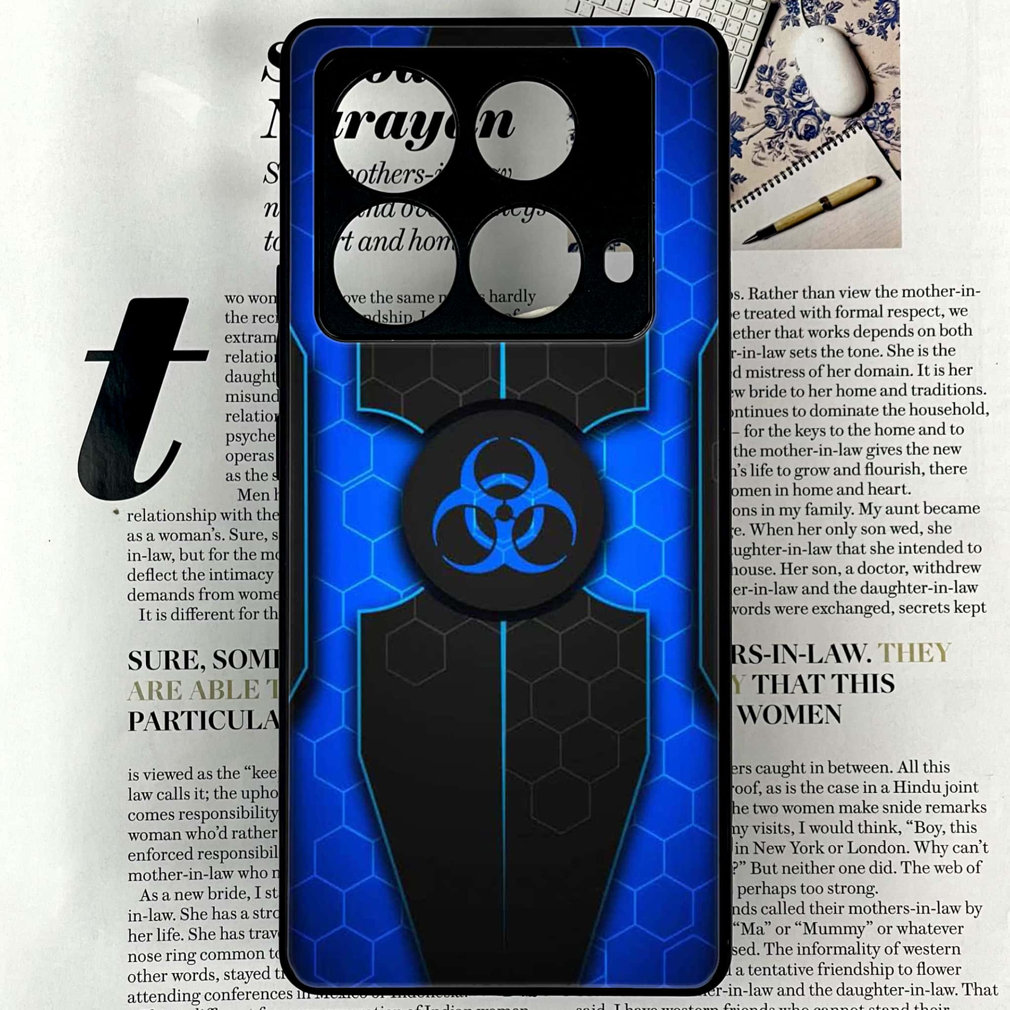 Infinix Note 40 4G - Biohazard Sign Series - Premium Printed Glass soft Bumper shock Proof Case