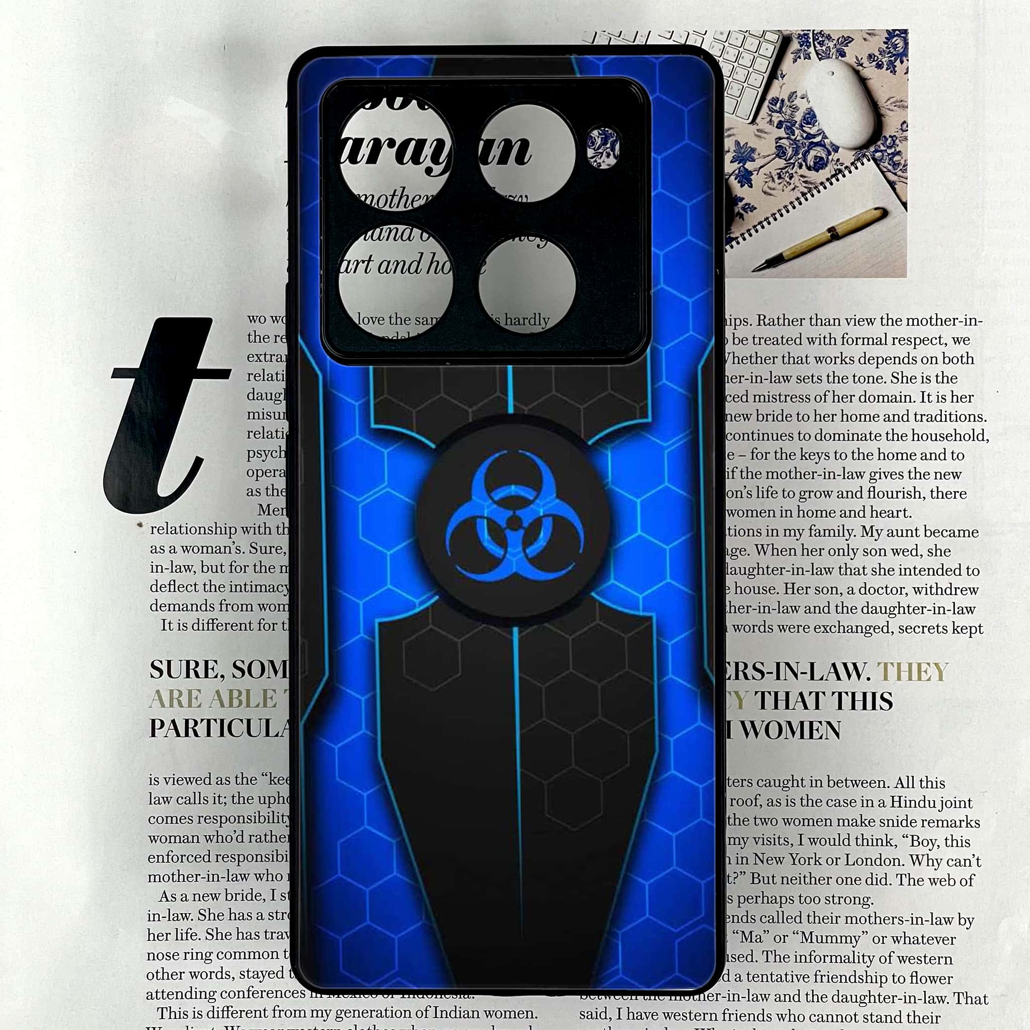 Infinix Note 40 Pro Plus - Biohazard Sign Series - Premium Metal Printed soft Bumper shock Proof Case
