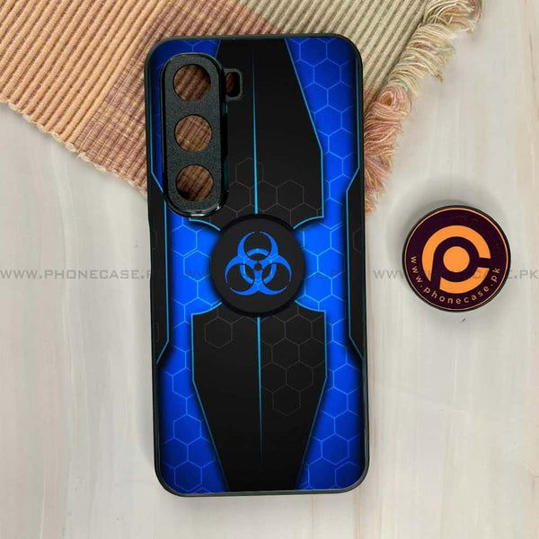 Infinix Hot 60i -  Biohazard Sign Design 1  - Premium Metal Printed soft Bumper shock Proof Case  CS-39790 CS-40839 CS-42363