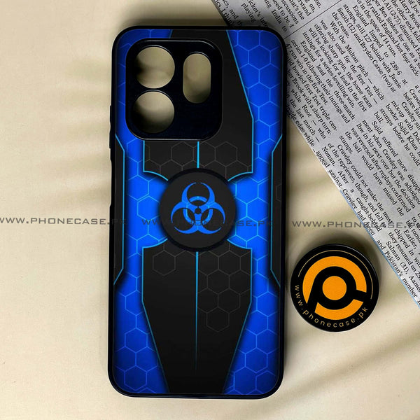 Infinix Hot 50i - Biohazard Sign Series - Premium Printed Glass soft Bumper shock Proof Case