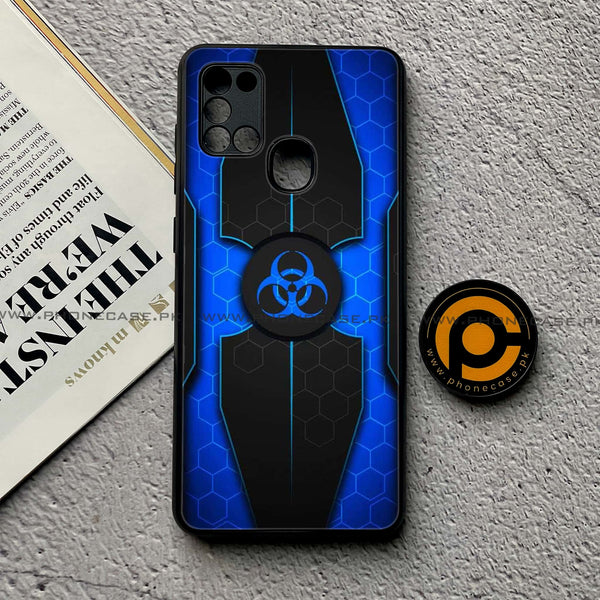 Samsung Galaxy A21s - Biohazard Sign Series - Premium Printed Glass soft Bumper shock Proof Case