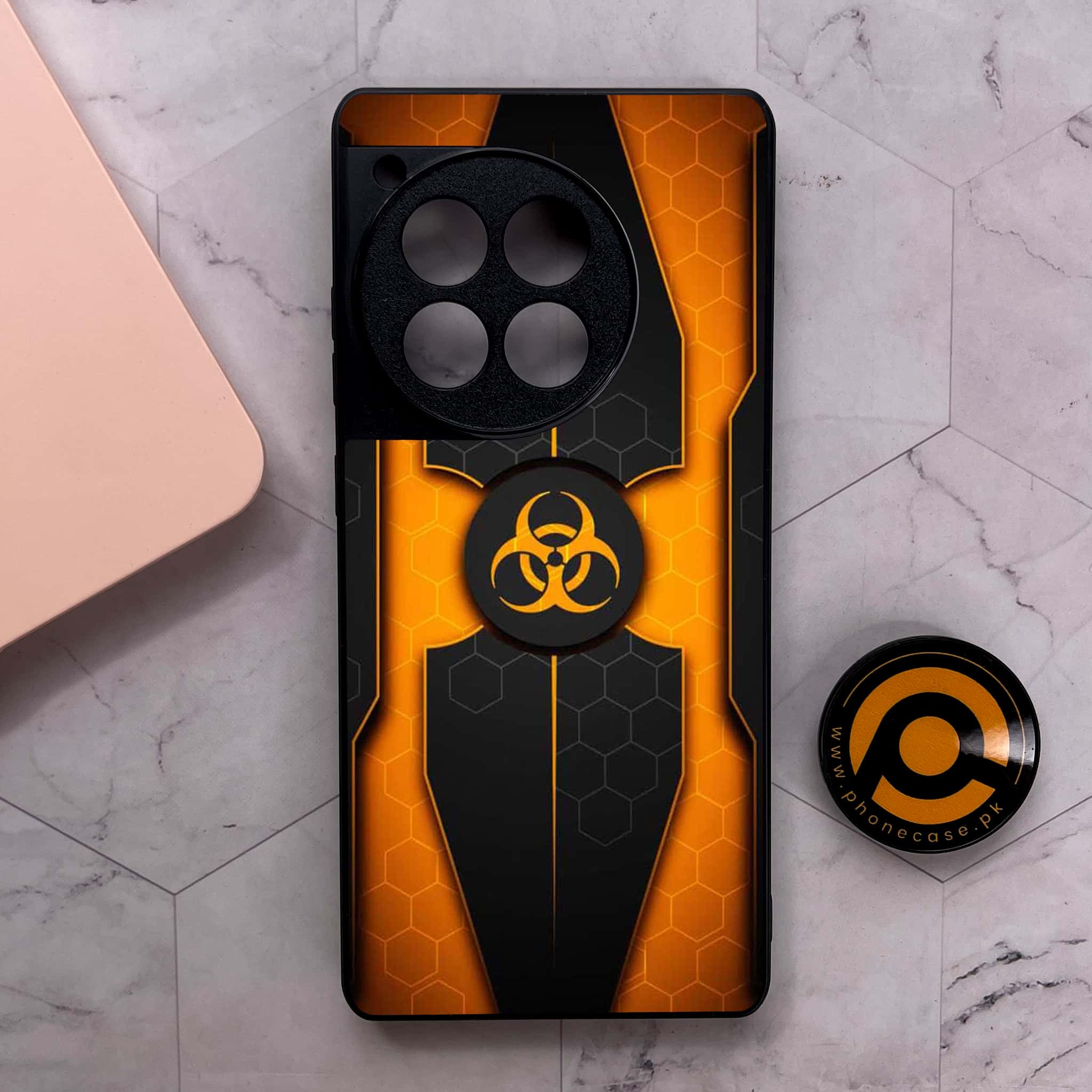 OnePlus 12R - Biohazard Sign Series - Premium Metal Printed soft Bumper shock Proof Case