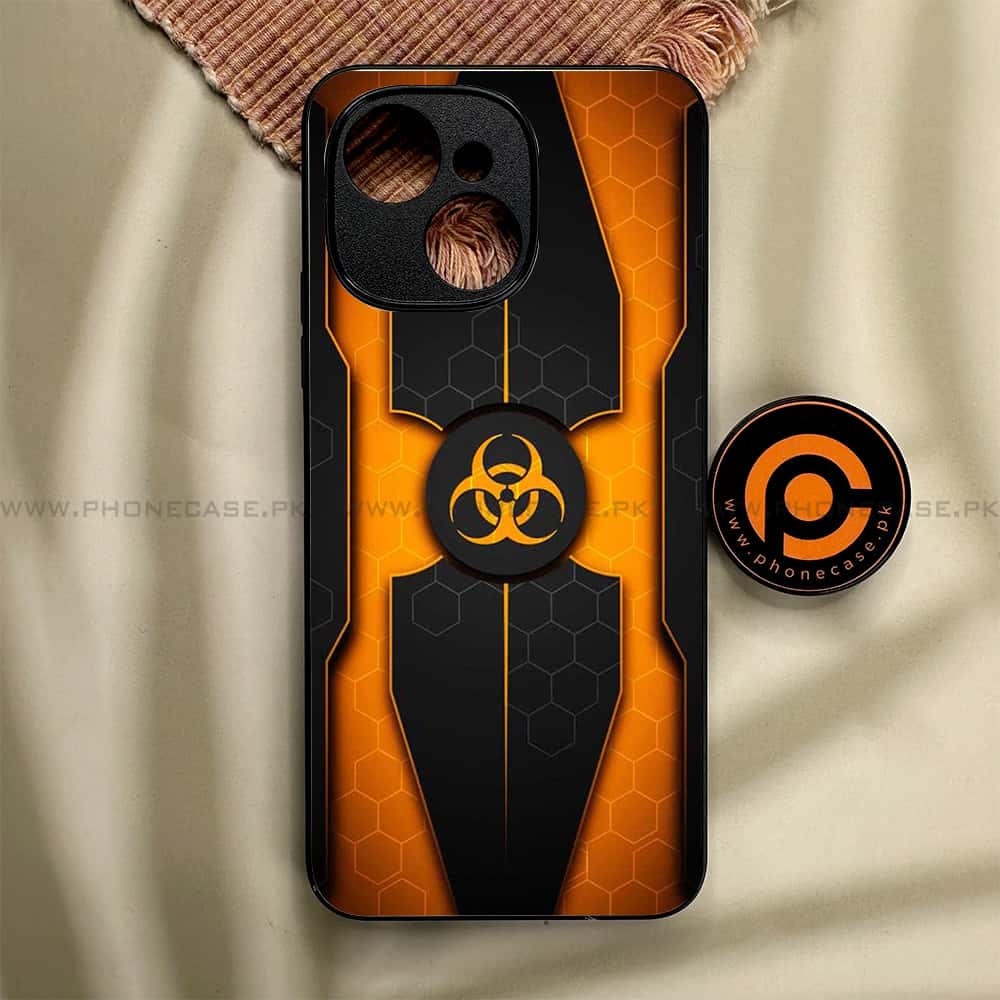 Tecno Spark 40C - Biohazard Sign Series - Premium Metal Printed soft Bumper shock Proof Case