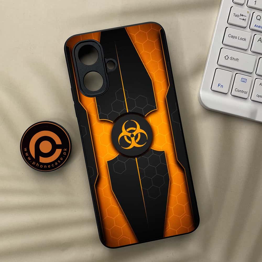 Tecno Spark Go 2 - Biohazard Sign Series - Premium Metal Printed soft Bumper Shock Proof Case