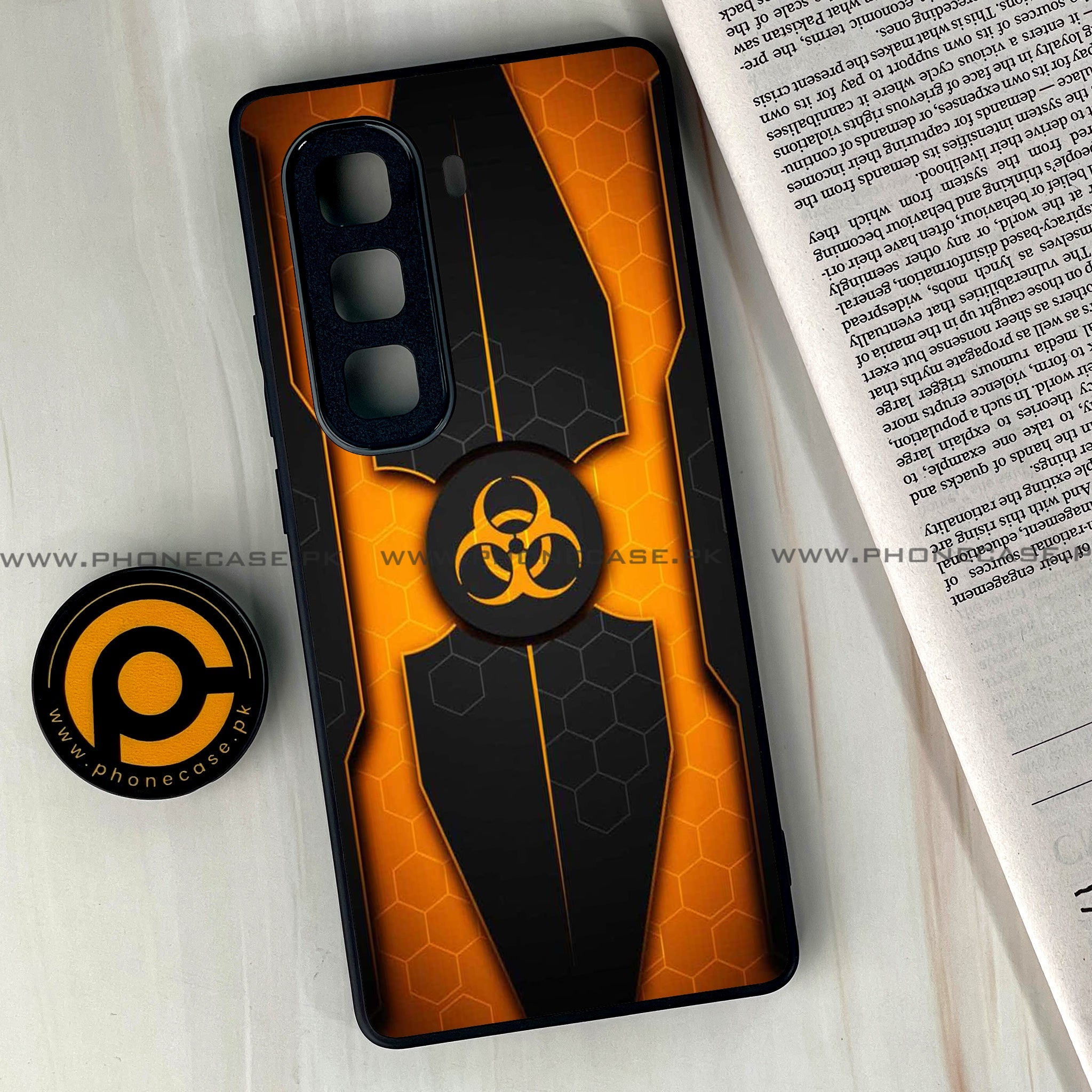 Infinix Hot 60 Pro Plus -  Biohazard Sign Series - Premium Metal Printed soft Bumper shock Proof Case