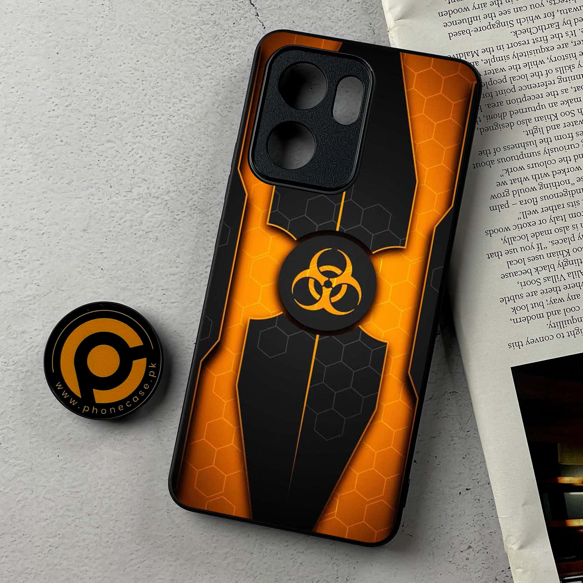 Oppo Reno 13F - Biohazard Sign Series - Premium Metal Printed Soft Bumper Shockproof Case