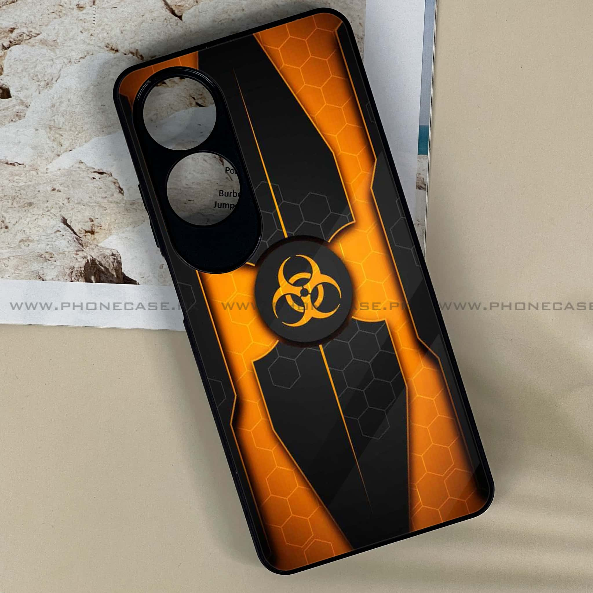 Oppo A60 - Biohazard Sign Series - Premium Printed Metal soft Bumper shock Proof Case