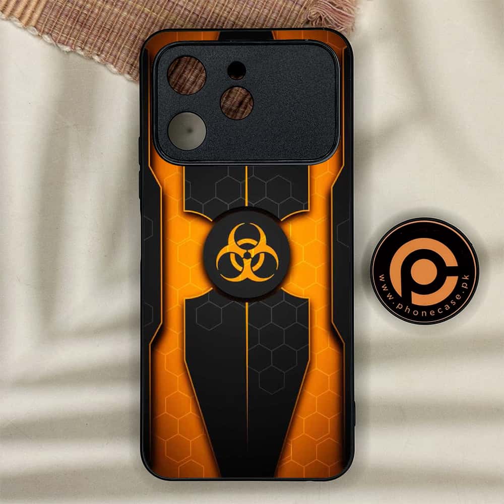 Tecno Spark 40 - Biohazard Sign Series - Premium Metal Printed soft Bumper shock Proof Case