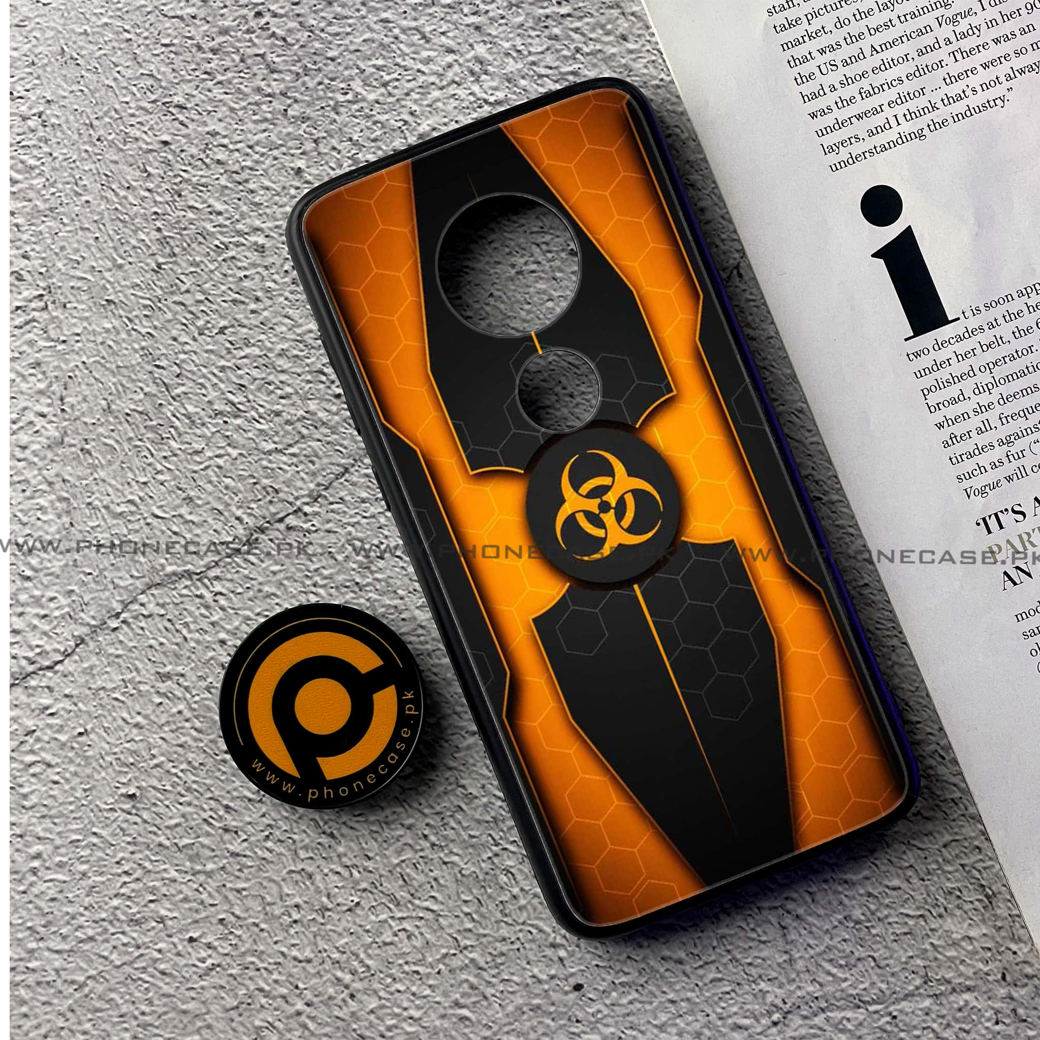 Moto G7 - Biohazard Sign Series - Premium Printed Glass soft Bumper shock Proof Case