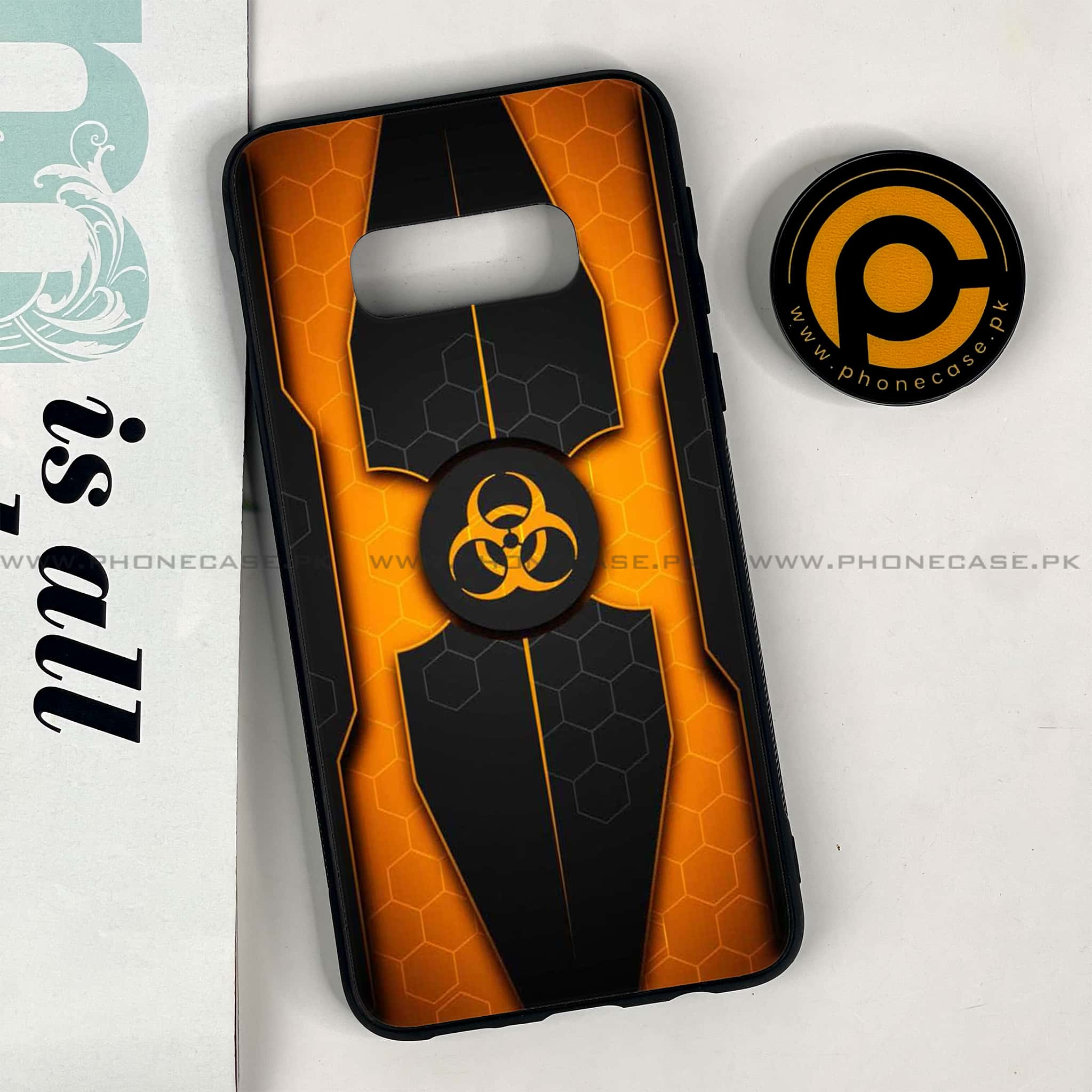 Galaxy S10e - Biohazard Sign Series - Premium Printed Glass soft Bumper shock Proof Case