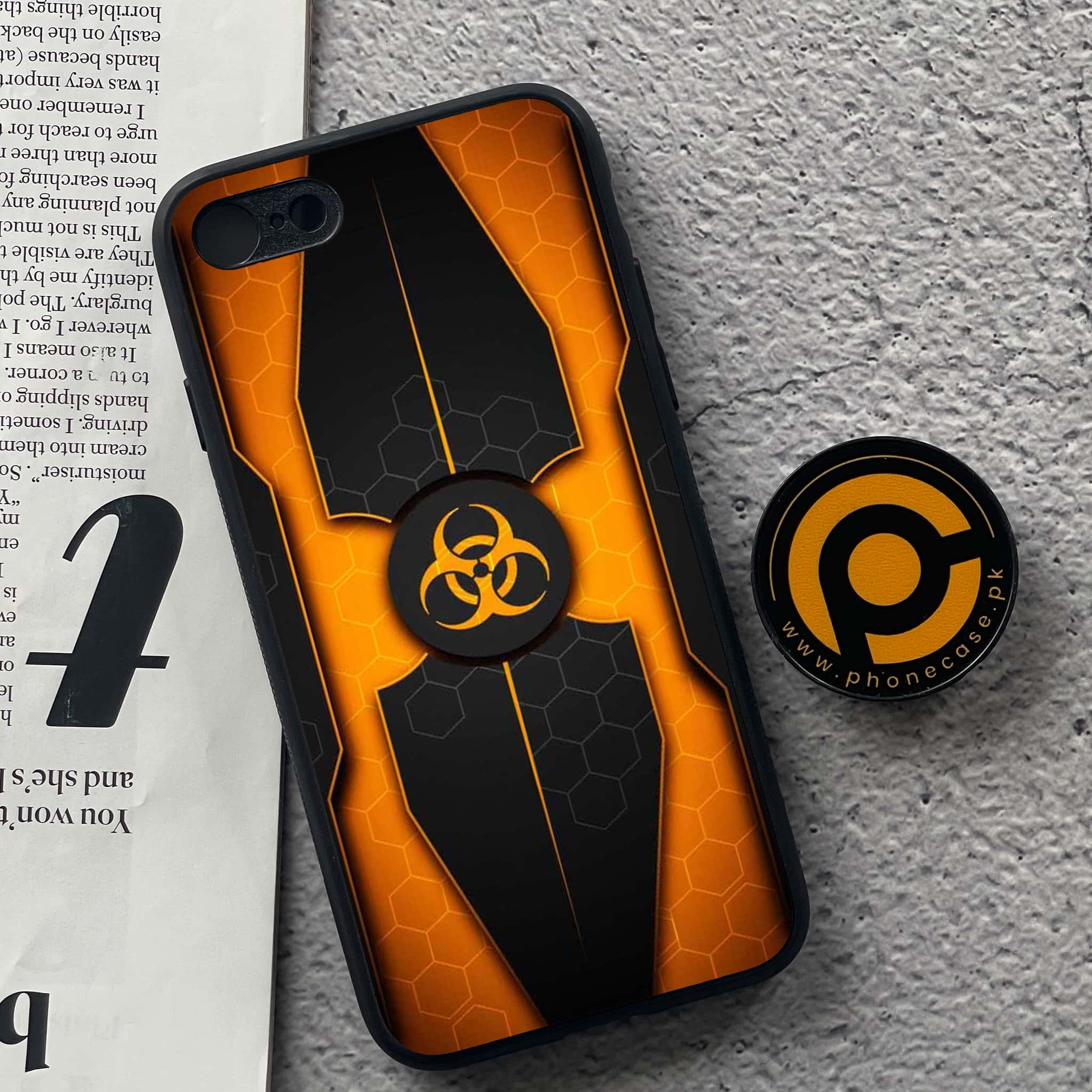 iPhone 7 / 8 - Biohazard Sign Series - Premium Printed Glass soft Bumper shock Proof Case