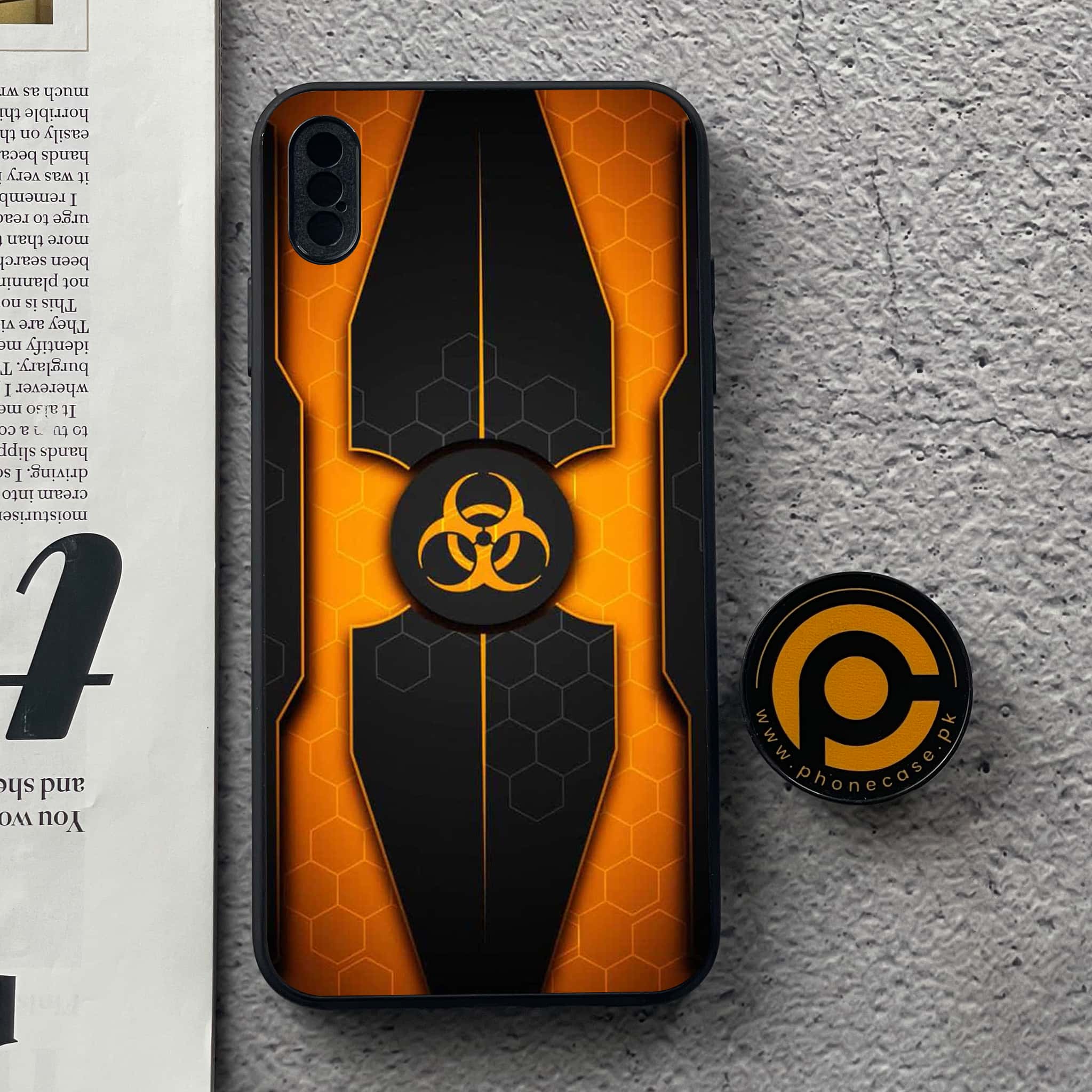 iPhone XS Max - Biohazard Sign Series - Premium Metal Printed soft Bumper shock Proof Case