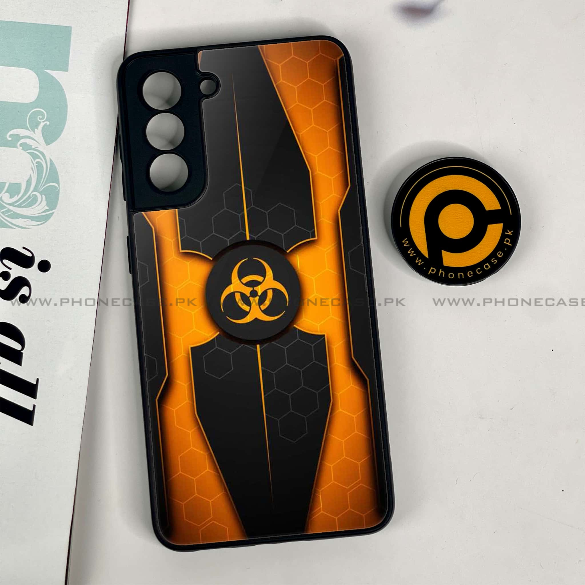 Samsung Galaxy S21 - Biohazard Sign Series - Premium Printed Glass soft Bumper shock Proof Case