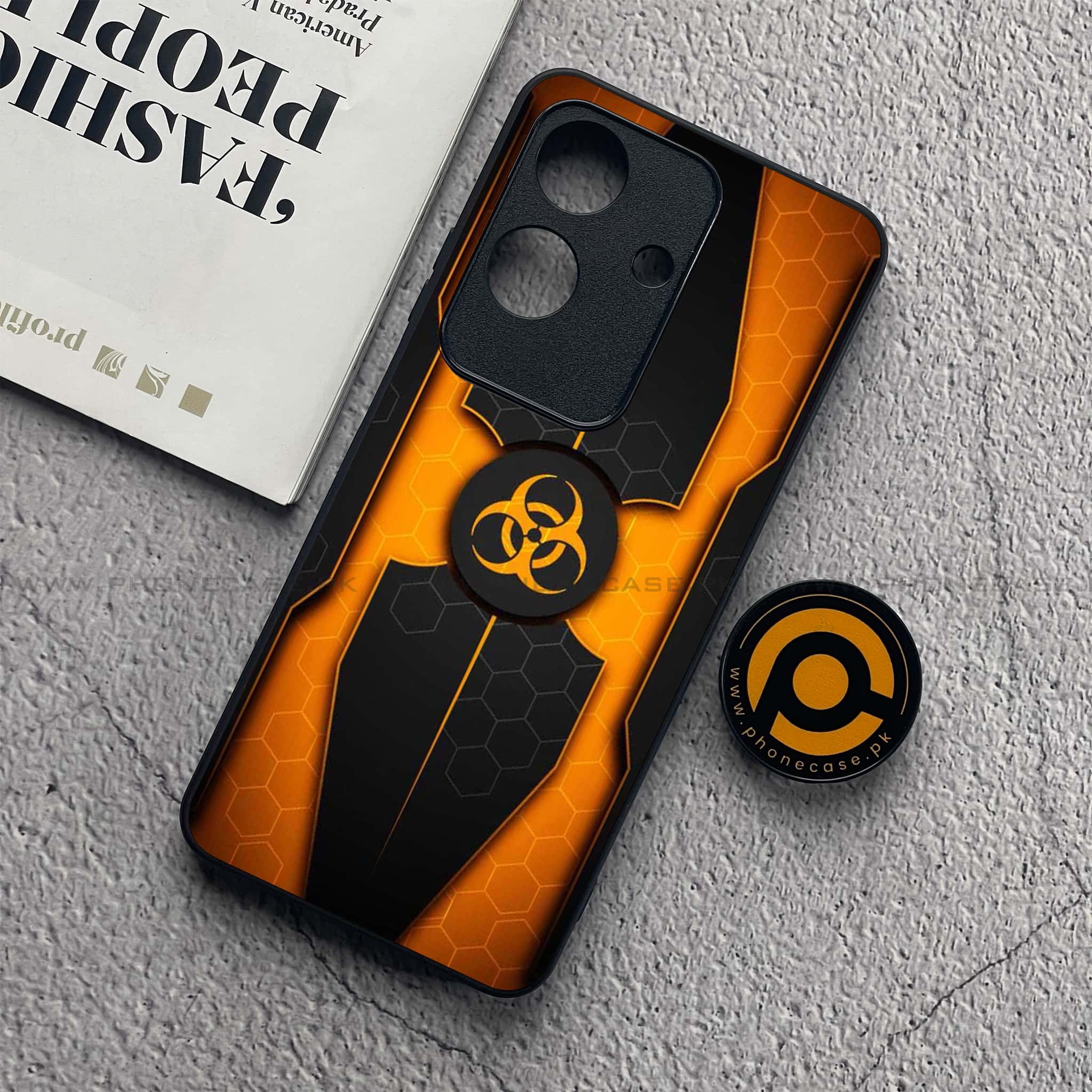 Realme Note 60x - Biohazard Sign Series - Premium Printed Glass soft Bumper shock Proof Case
