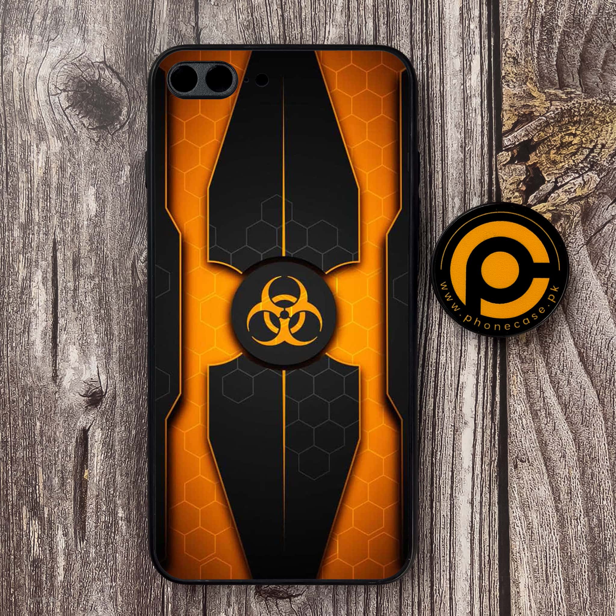 iPhone 7 Plus - Biohazard Sign Series - Premium Metal Printed soft Bumper shock Proof Case