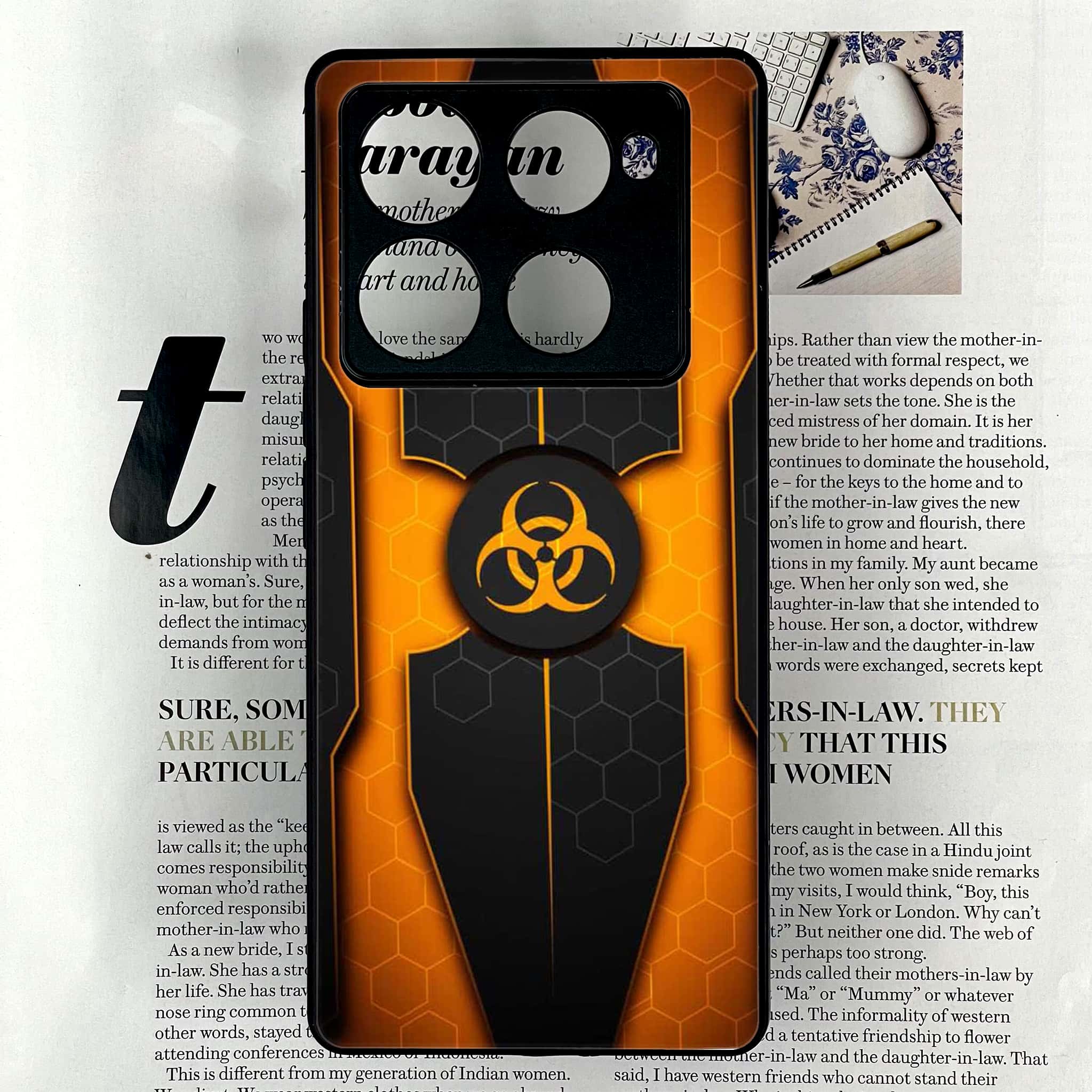 Infinix Note 40 Pro Plus - Biohazard Sign Series - Premium Metal Printed soft Bumper shock Proof Case