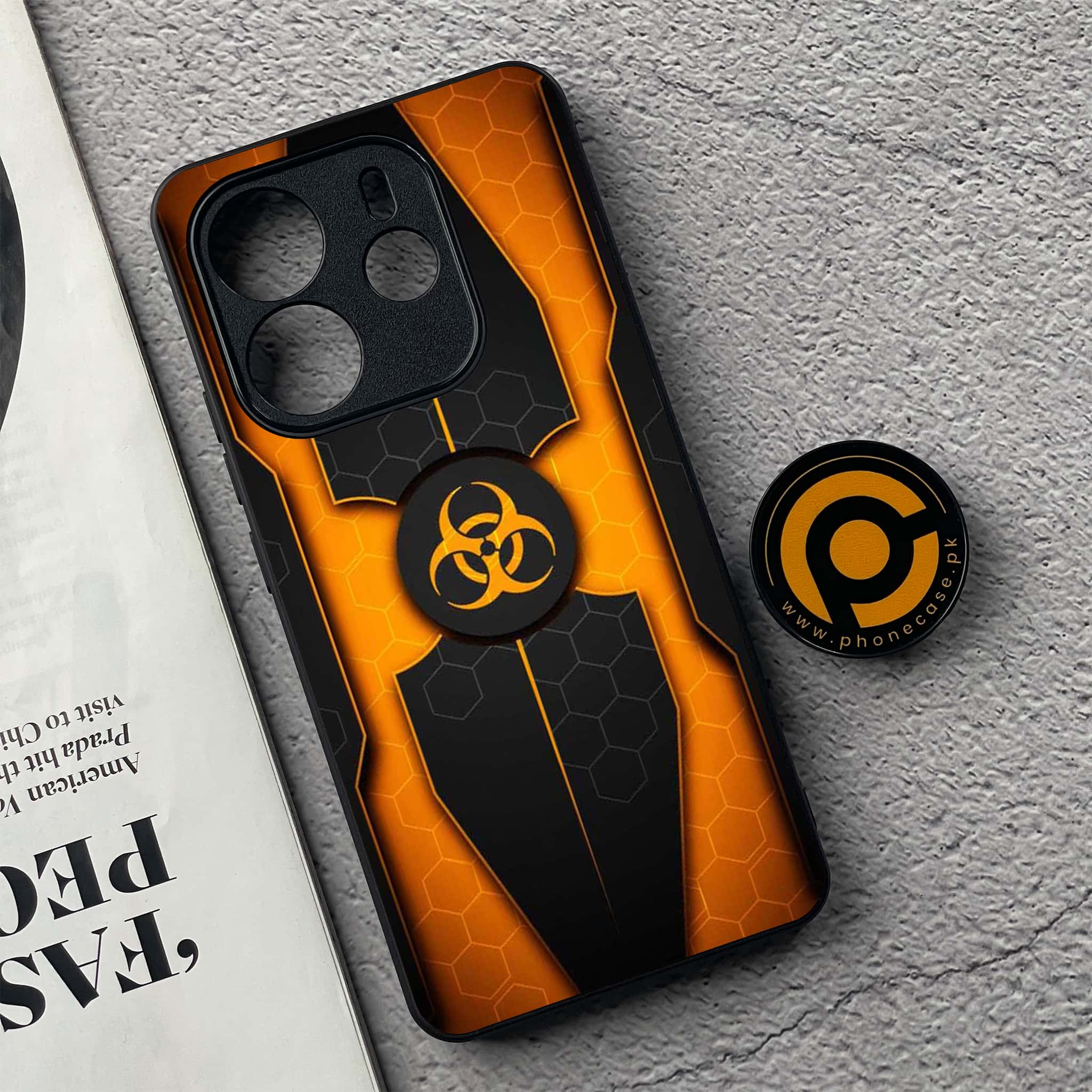 Xiaomi Redmi Note 14 - Biohazard Sign Series - Premium Printed Glass soft Bumper shock Proof Case