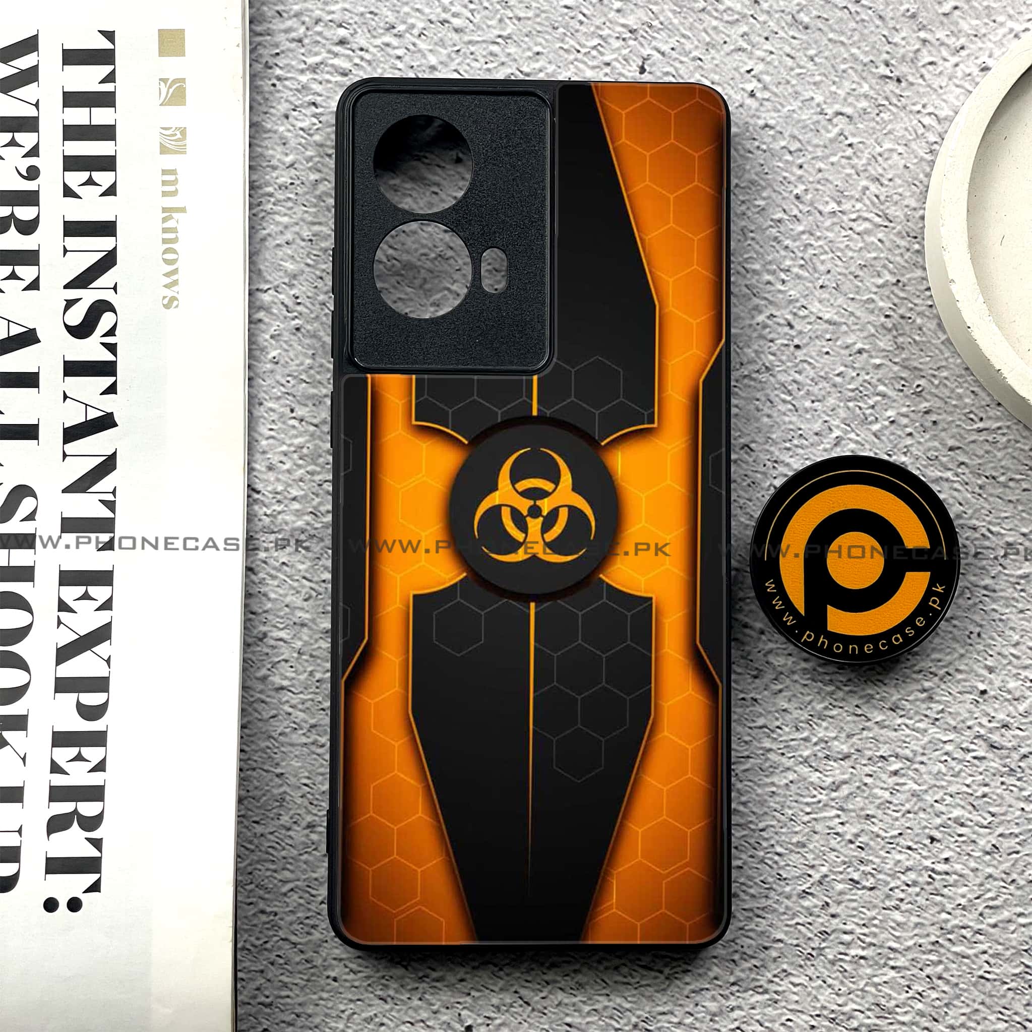 Moto G85 - Biohazard Sign Series - Premium Printed Glass soft Bumper shock Proof Case